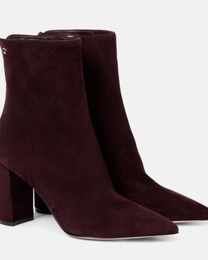 Gianvito Rossi Lyell Suede Ankle Boots - Purple