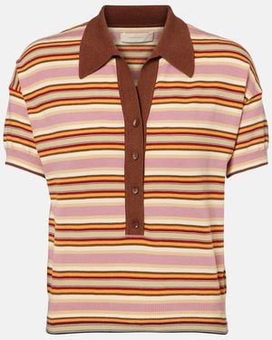 Faithfull the Brand Sable Striped Polo Shirt - Multicolour