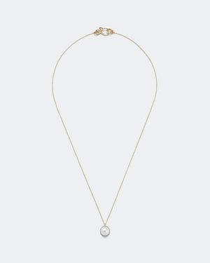 Sophie Bille Brahe Halskette Luce Simple Aus 14Kt Gelbgold Mit Perle - Weiß