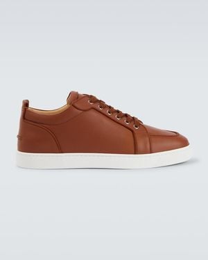 Christian Louboutin Rantulow Orlato Low-Top Leather Trainers - Brown