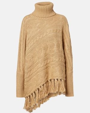 Goldbergh Asymmetric Turtleneck Wool-Blend Jumper - Natural