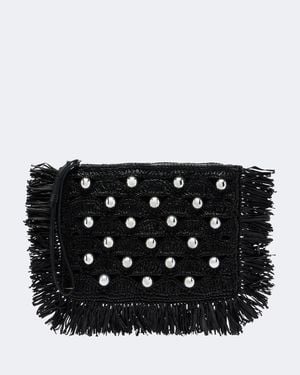 Rabanne Pochette Sac A Main Small A Clous - Noir