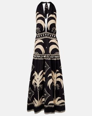 Johanna Ortiz Printed Cotton Maxi Dress - Black