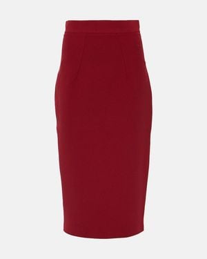 Safiyaa Hokoku Pencil Skirt - Red
