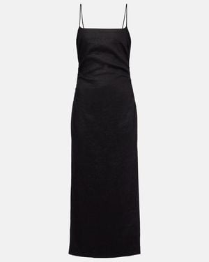 SIR. Linen Midi Dress - Black