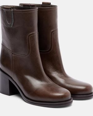 Brunello Cucinelli Leather Ankle Boots - Brown