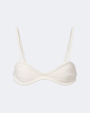 AYA MUSE Kena Knitted Cotton Bra Top - White