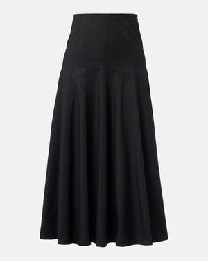 Proenza Schouler Heidi Cotton-Blend Midi Skirt - Black