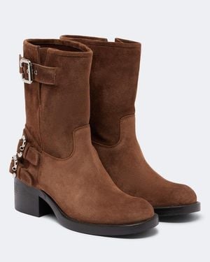 Chloé Bottines Dakota En Daim - Marron