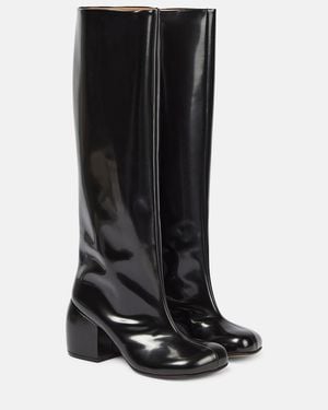 Dries Van Noten Leather Knee-High Boots - Black