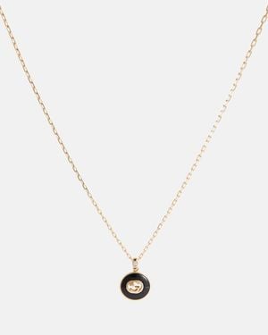 Gucci Halskette Interlocking G Aus 18Kt Mit Diamanten Und Onyx - Mettallic