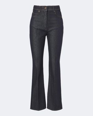 Max Mara Jean Flared A Taille Haute - Bleu