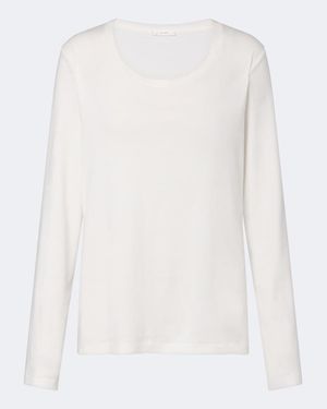 The Row Kalto Cotton Jersey Top - White