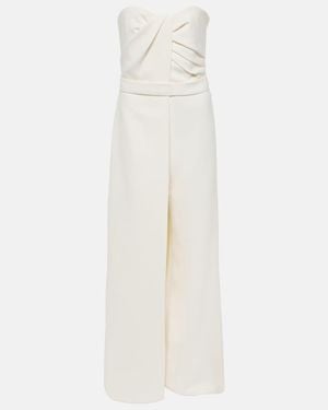 Safiyaa Bridal Remi Draped Jumpsuit - White