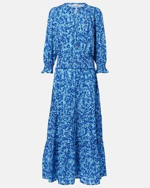 Heidi Klein La Marquet Cotton-Blend Maxi Dress - Blue