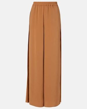 Max Mara Weite Hose Aus Crepe - Braun
