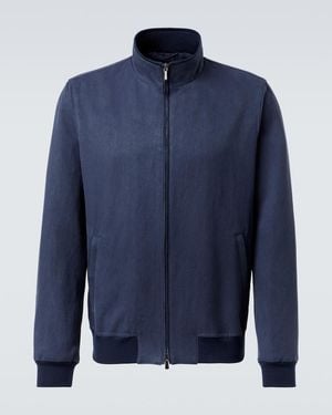Thom Sweeney Linen Blouson - Blue