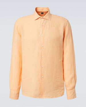Fedeli Linen Shirt - Orange