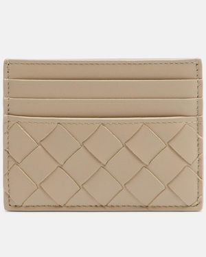Bottega Veneta Intrecciato Leather Card Holder - Natural