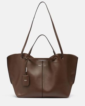 Max Mara Tote Bag Large Aus Leder - Braun