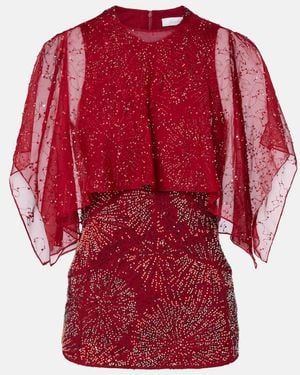 Rabanne Embellished Top - Red