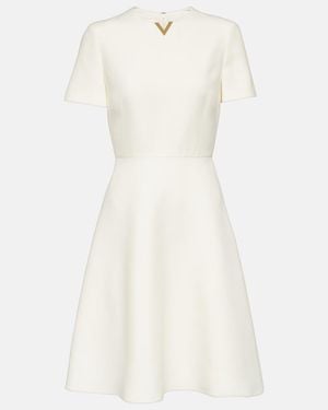 Valentino Wool And Silk Minidress - White