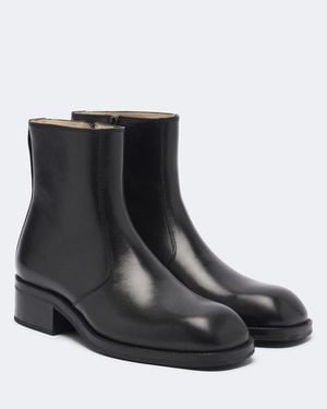 Lemaire Leather Ankle Boots - Black