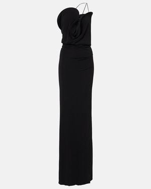 Christopher Esber Asymmetric Jersey Midi Dress - Black