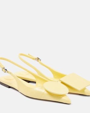 Jacquemus Les Slingbacks Duelo Leather Ballet Flats - Yellow