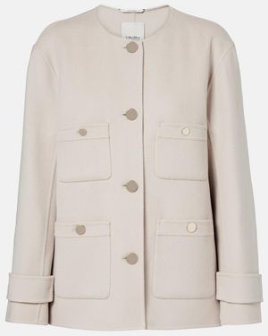 Max Mara Alba Virgin Wool Jacket - Natural