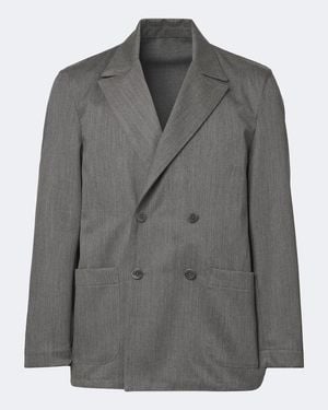 STÒFFA Double-Breasted Wool Blazer - Gray