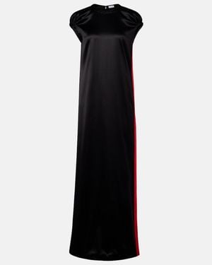 Loewe Silk-Blend Satin Maxi Dress - Black