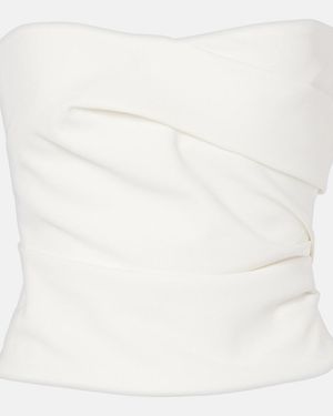 The Sei Pleated Crepe Top - White