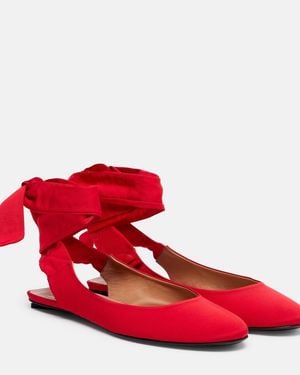 The Attico Cloe Ballet Flats - Red