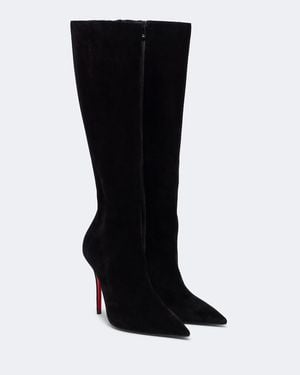 Christian Louboutin Stiefel Miss Z Aus Veloursleder - Schwarz