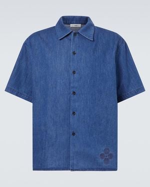 Commas Camicia Bowling Oversize - Blu