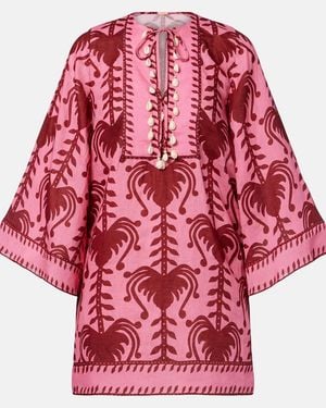 Johanna Ortiz Wild Savannah Tunic Dress - Red