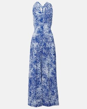 Proenza Schouler Simone Printed Maxi Dress - Blue