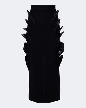Maticevski Gonna A Tubino Arching Con Paillettes - Nero