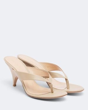 Gianvito Rossi Sofia Leather Thong Sandals - Natural
