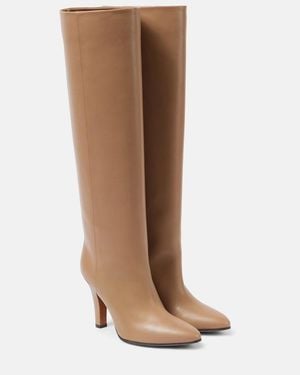 The Row Prudens Leather Knee-High Boots - Brown