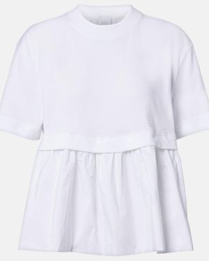 Patou Cotton Jersey And Faille T-Shirt - White