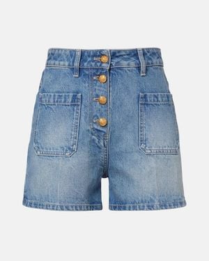 Valentino Shorts De Denim - Azul