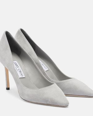 Jimmy Choo Pumps Romy Aus Veloursleder - Grau