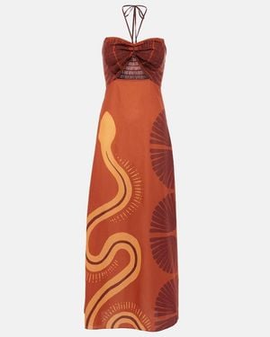 Johanna Ortiz Cotton Maxi Dress - Orange