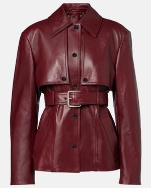 Sportmax Stenzone Convertible Leather Jacket - Red