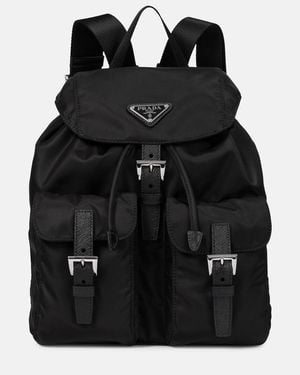 Prada Rucksack Aus Nylon - Schwarz