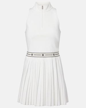 Tory Burch Abito Da Tennis Plisse - Bianco
