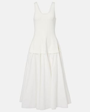 Jonathan Simkhai Jazz Cotton-Blend Poplin Midi Dress - White