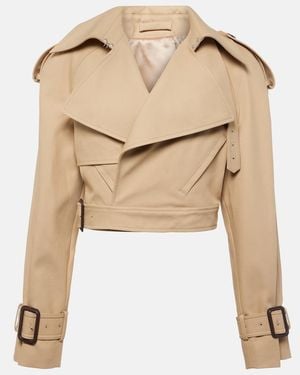 Wardrobe NYC Cropped Cotton Jacket - Natural